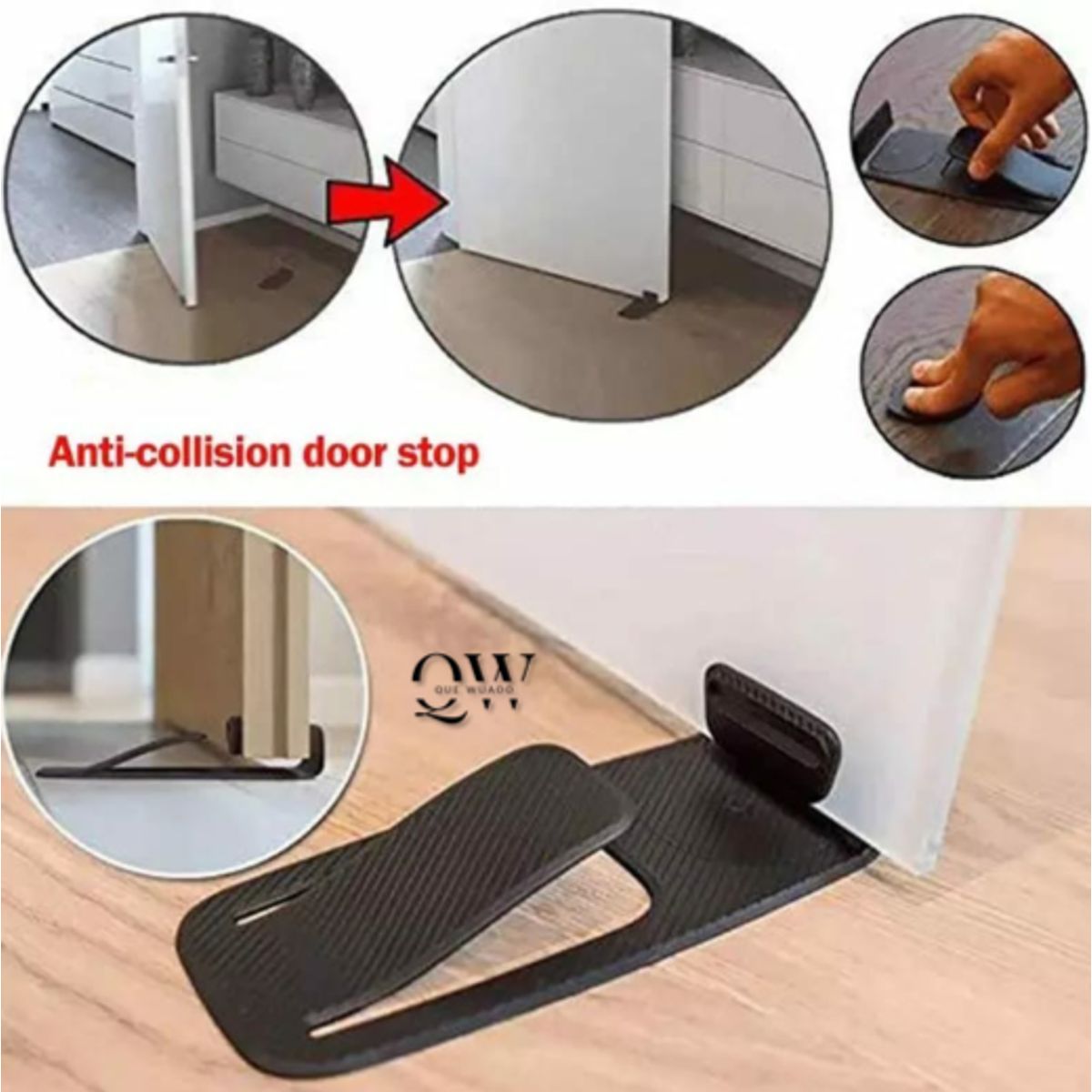 GENERICO - Soporte De Cuña Invisible Portatil Para Puerta