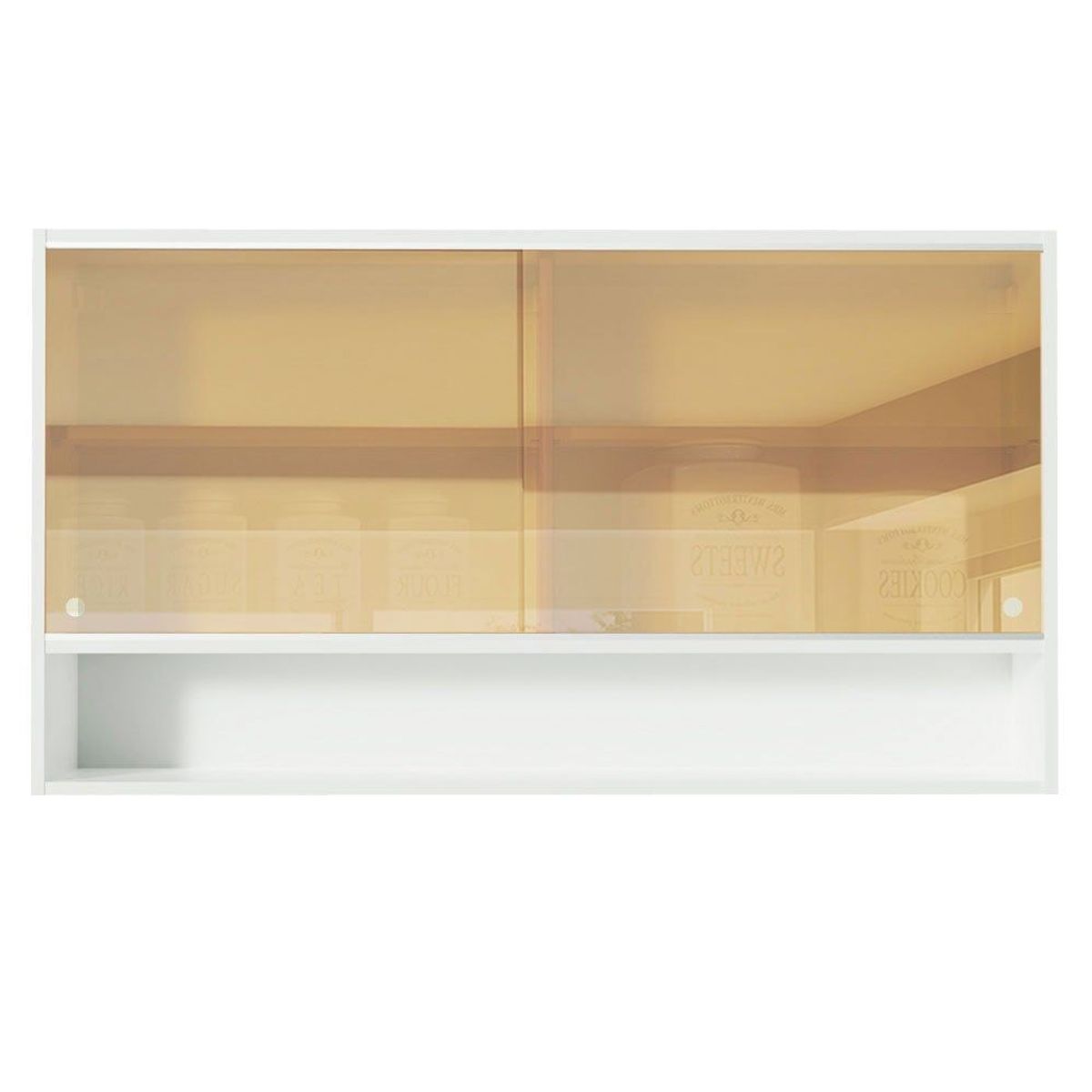 MADESA - Mueble de Cocina Superior 1.20m 2 Puertas Corredizas de Cristal Reflex