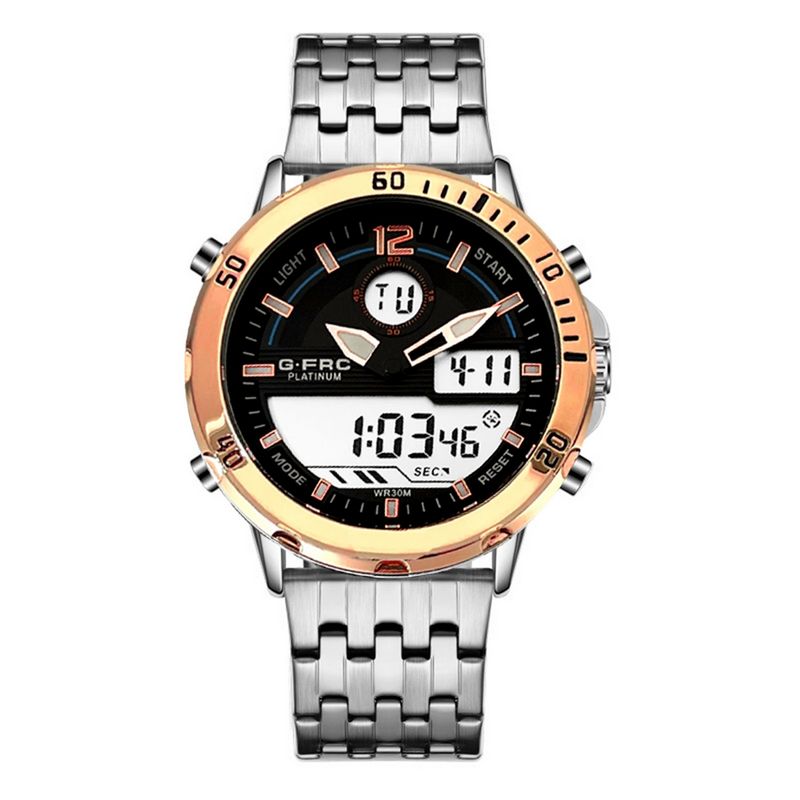 GFORCE - Reloj G-force Original Al176 Digital Acero Hombre + Estuche