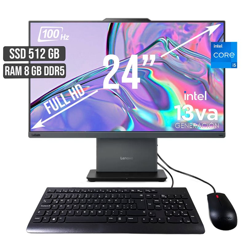 LENOVO - TODO EN UNO LENOVO NEO 50A INTEL CORE I5-13420H SSD 512GB RAM 8GB LED 24 FHD