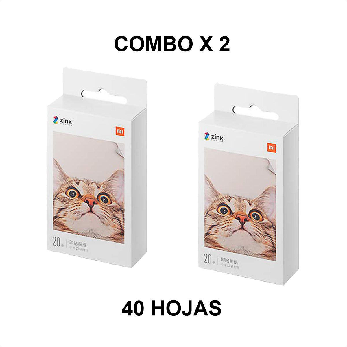 XIAOMI - Xiaomi Papel Fotográfico 40 Hojas Portable Photo Printer
