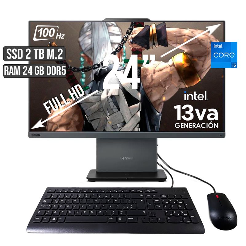 LENOVO - TODO EN UNO LENOVO NEO 50A INTEL CORE I5-13420H SSD 2TB RAM 24GB LED 24 FHD