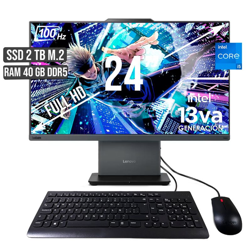 LENOVO - TODO EN UNO LENOVO NEO 50A INTEL CORE I5-13420H SSD 2TB RAM 40GB LED 24 FHD