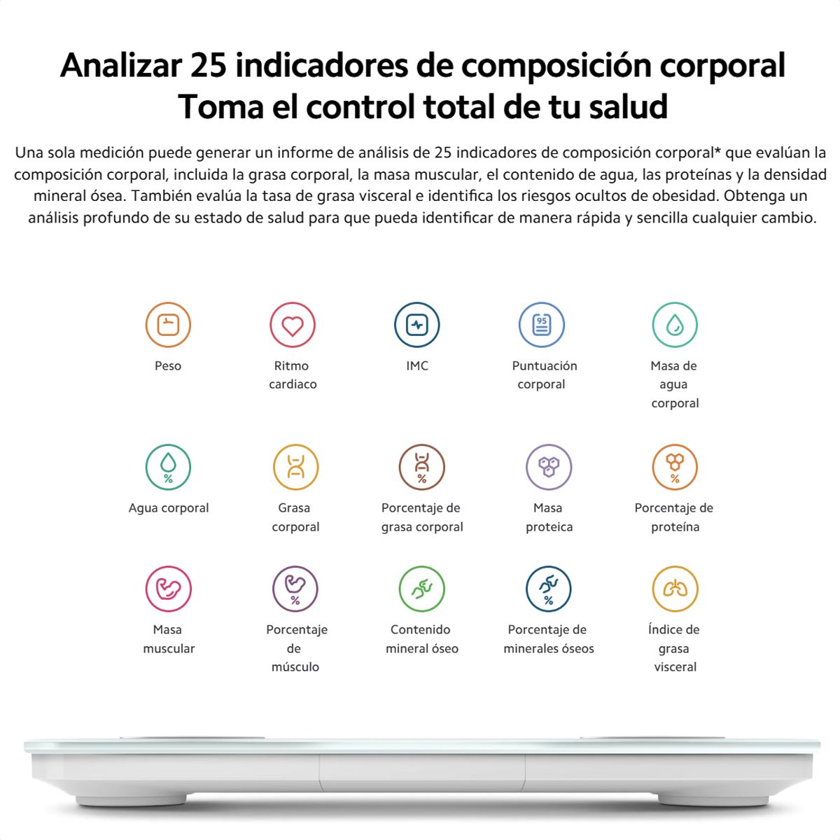 XIAOMI - Xiaomi Body Composition Scale S400 Báscula Smart Digital Bt