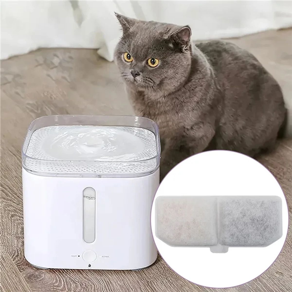 GENERICO - Filtros De Carbon Activado Para Fuente De Agua Para Gatos 4u