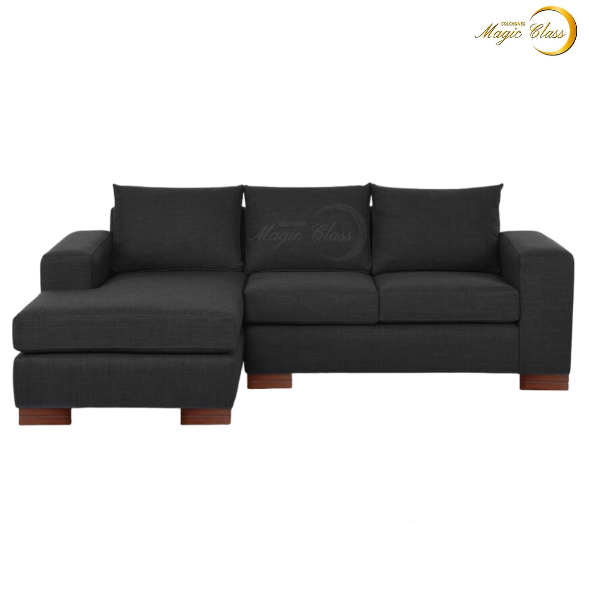 MAGIC CLASS - SALA MODERNA HECATE ECOCUERO NEGRO