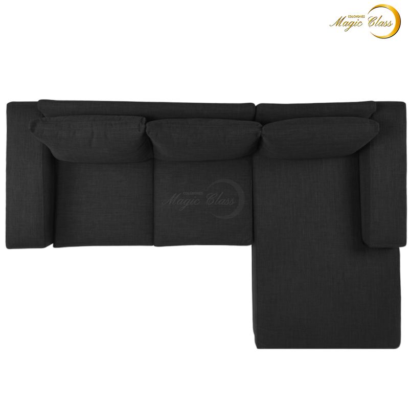 MAGIC CLASS - SALA MODERNA HECATE MICROFIBRA NEGRO
