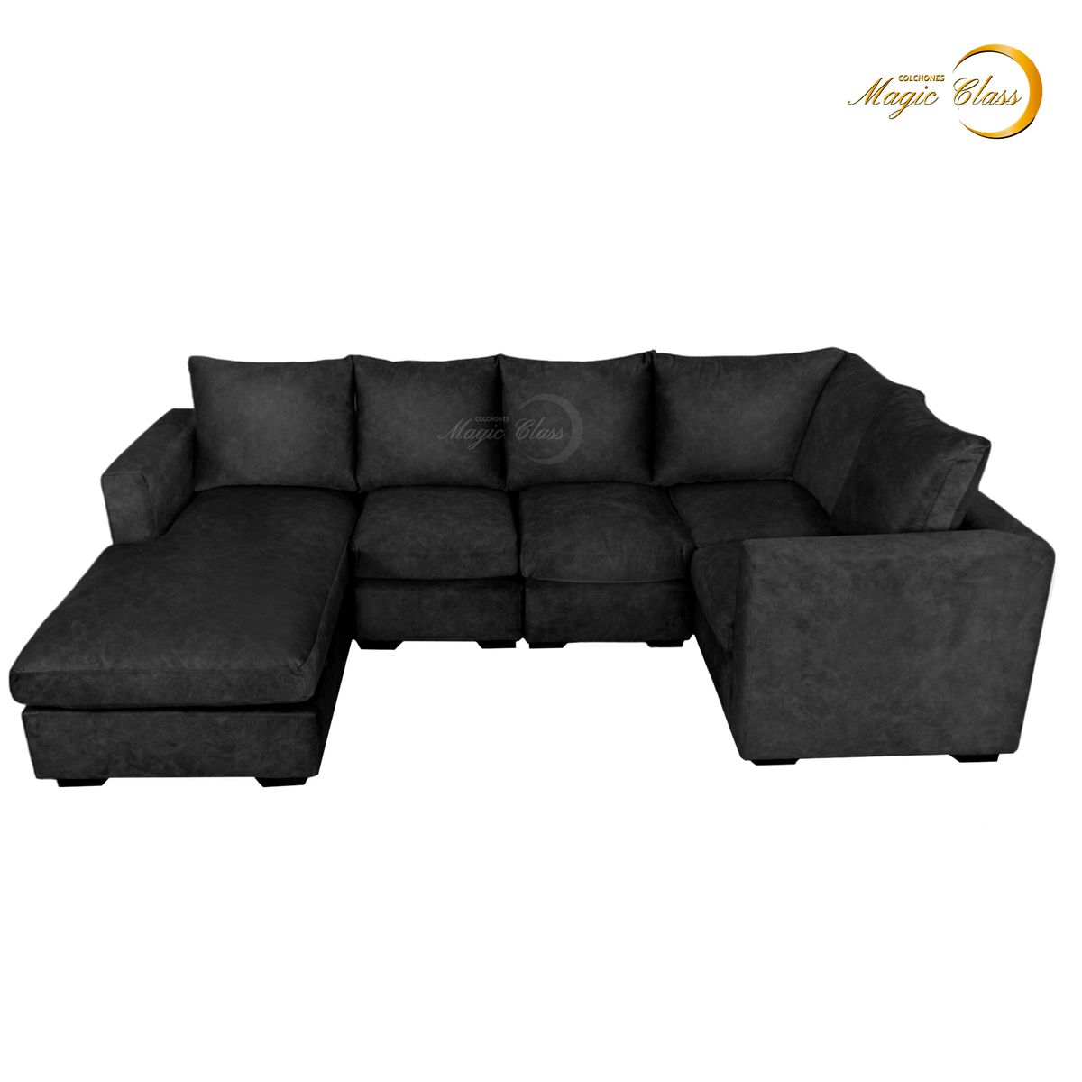 MAGIC CLASS - SALA MODERNA MINERVA MICROFIBRA NEGRO