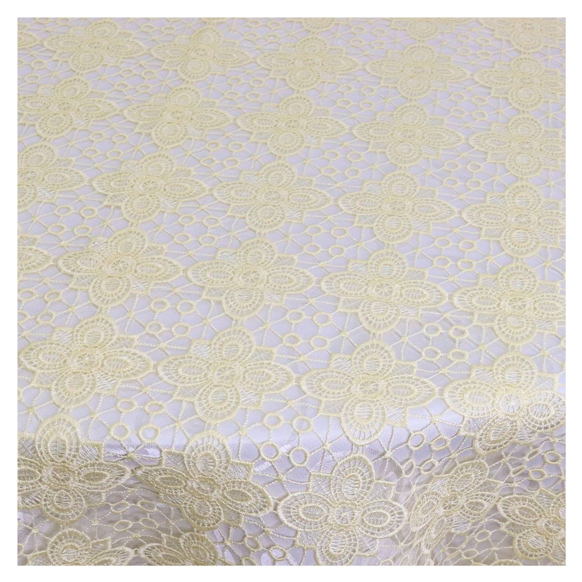 HOMETEX - MANTEL GUIPIUR 8260 REDONDO  BEIGE