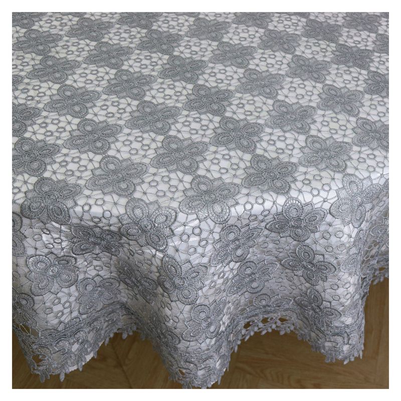 HOMETEX - MANTEL GUIPIUR 8260 REDONDO GRIS