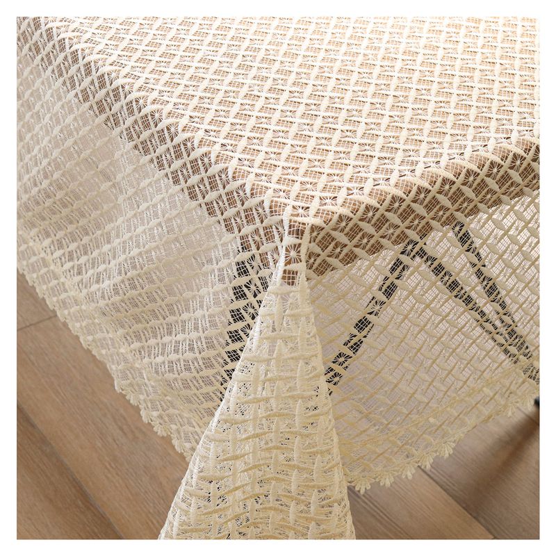 HOMETEX - MANTEL GUIPIUR 6210 RECTANGULAR  BEIGE