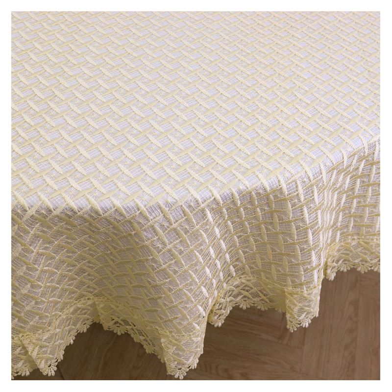 HOMETEX - MANTEL GUIPIUR 6210 REDONDO BEIGE