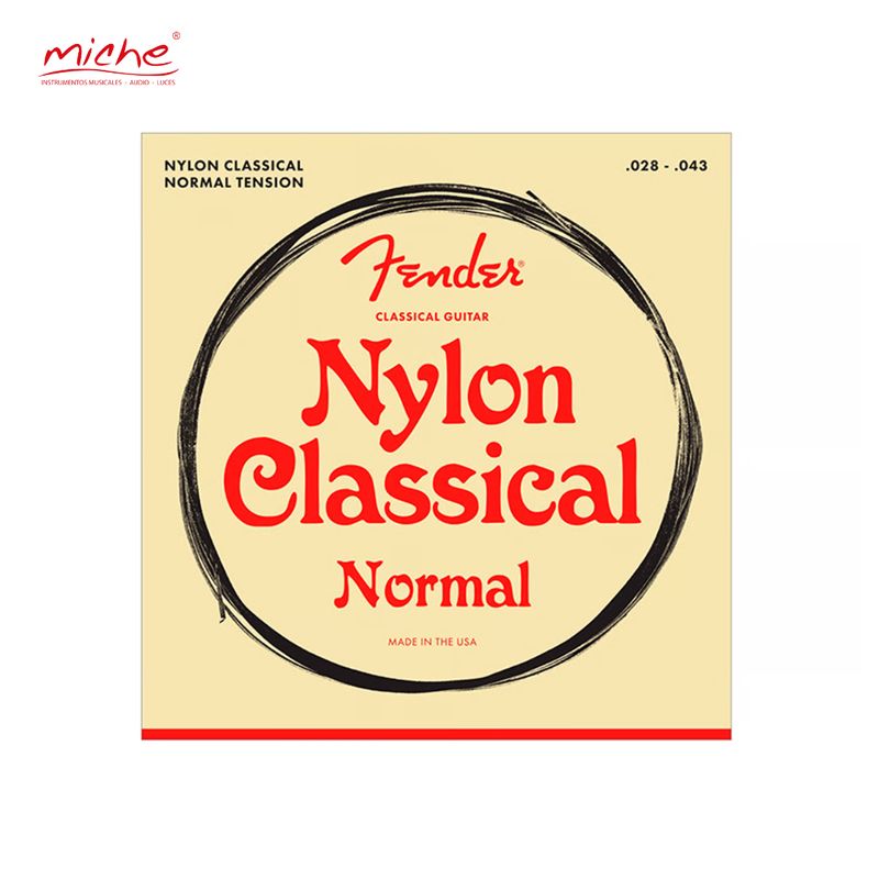 FENDER - CUERDAS FENDER 100 CLEAR (028-043) NYLON SILVER
