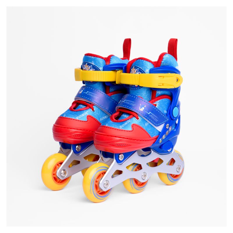 SONIC - Patines en Linea Aluminio Sonic Azul Rojo Ajustables 27-30