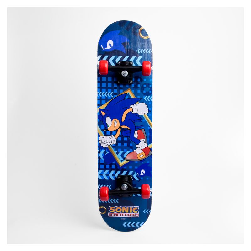 SONIC - Patineta Skate Entretenimiento Principiantes Sonic Azul 79cm