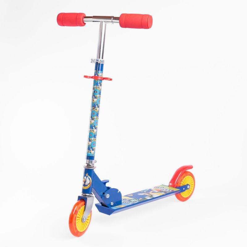 SONIC - Patineta Scooter Plegable Junior 2 Ruedas Sonic Azul Rojo