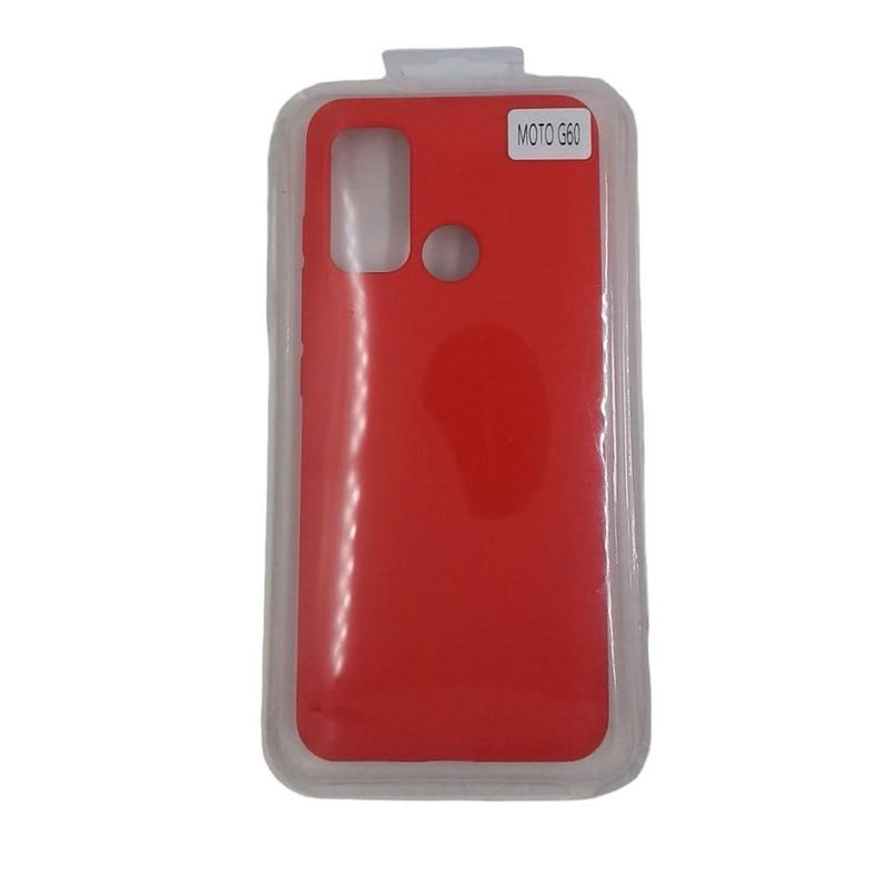 GENERICO - Forro Silicone Case Compatible Con Motorola G60 Rojo