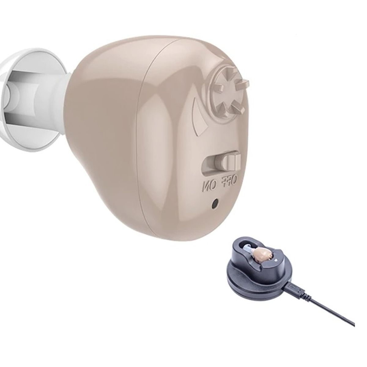 GENERICO - Par de Audifonos Amplificadores para Sordera con bateria Recargable