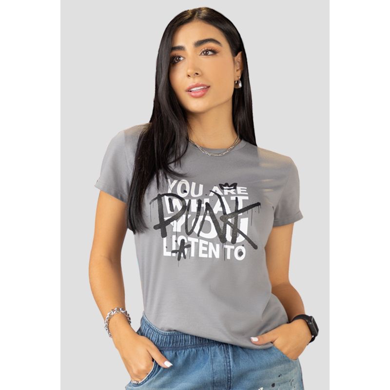 ATYPICAL - Camiseta Mujer Gris Grafito Atypical 101324