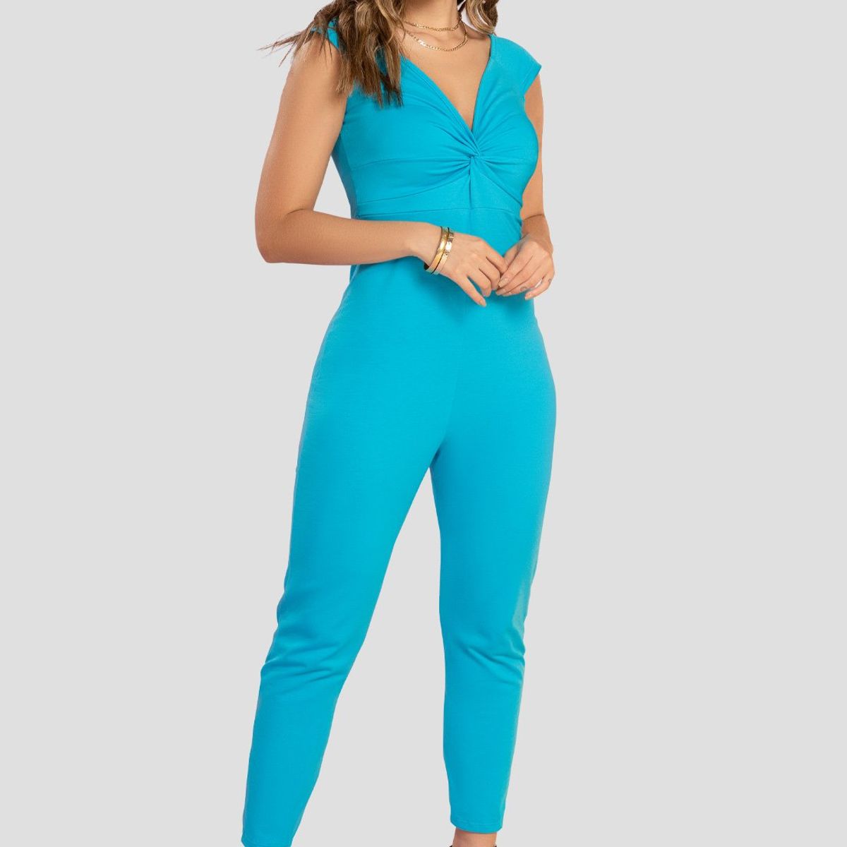 ATYPICAL - Enterizo Largo Mujer Azul Turquesa Atypical 102811