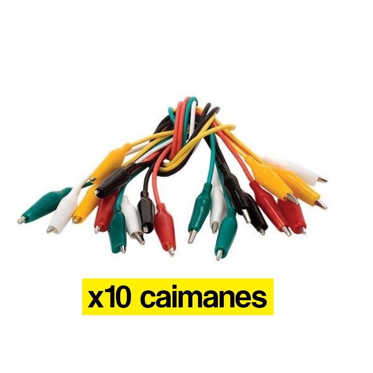 STAND - Juego De Caimanes Eléctricos X10 Unidades Caucho Protección