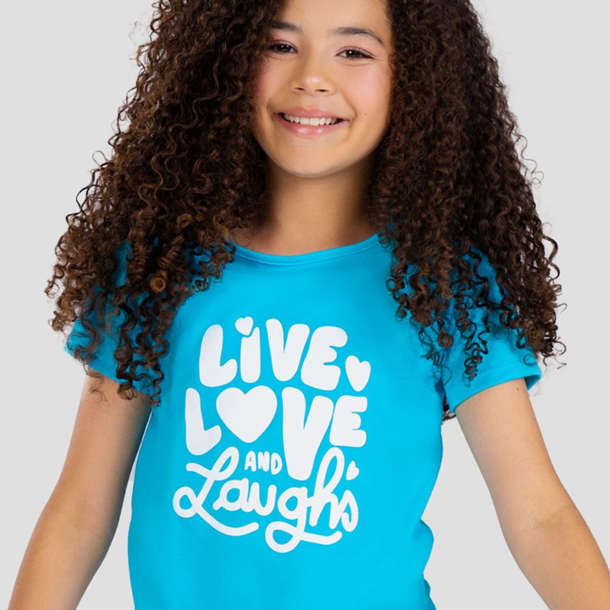 MARKETING PERSONAL - Camiseta Infantil Femenino Azul Turquesa Mp 101498