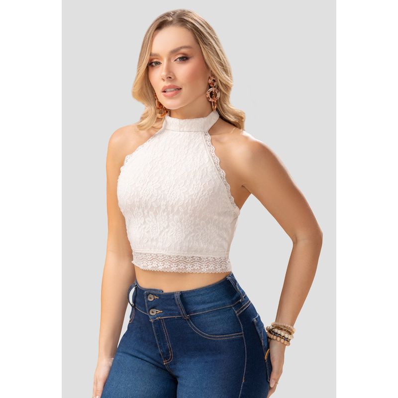 MARKETING PERSONAL - Crop Top Mujer Marfil Mp 102819