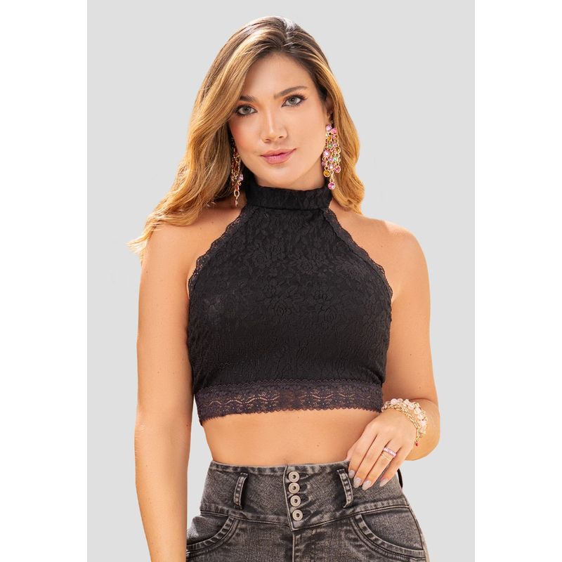 MARKETING PERSONAL - Crop Top Mujer Negro Mp 102819