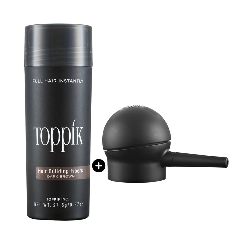 TOPPIK - Fibras Capilares Toppik 275 g Castaño Oscuro + Aplicador  Densidad al instante