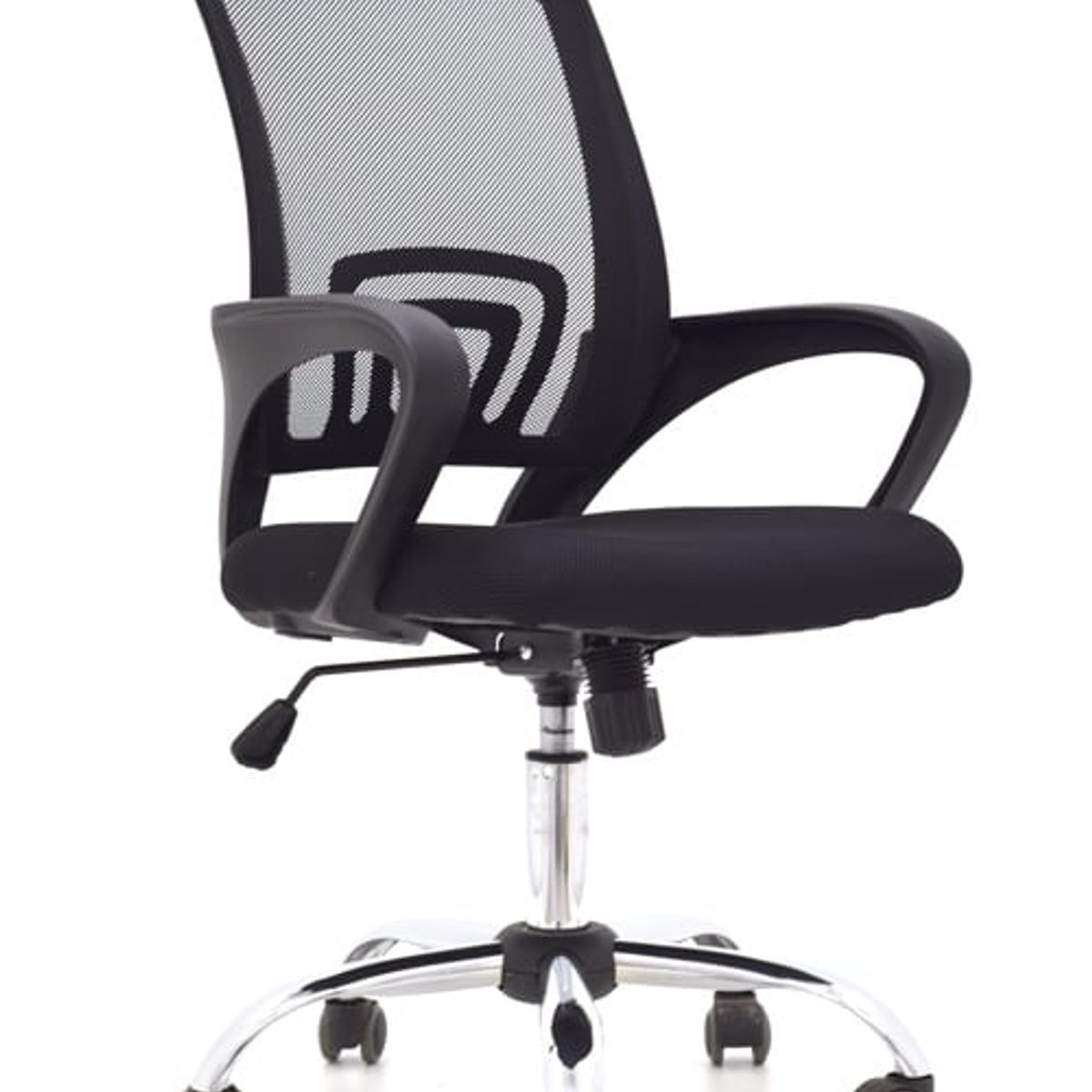 GENERICO - Silla Escritorio Atlantis Operativa Negra bs cromo - Mobili shop