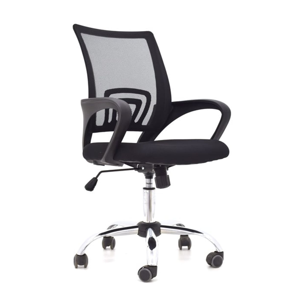 GENERICO - Silla Escritorio Atlantis Operativa Negra bs cromo - Mobili shop