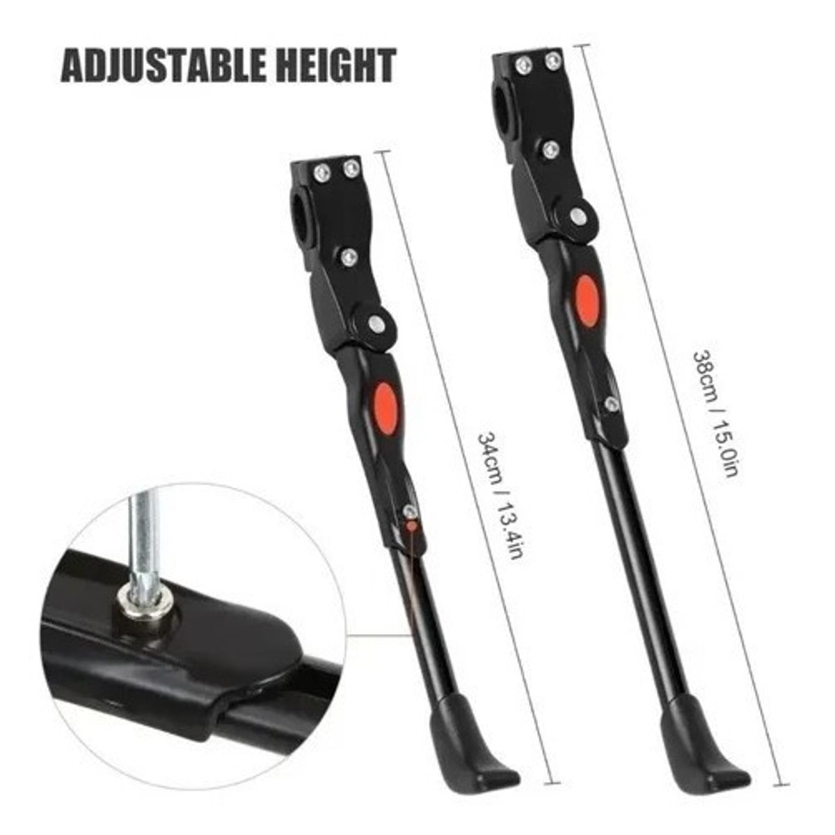 GENERICO - Paral Trasero Graduable Pata Bicicleta Aluminio Ajustable