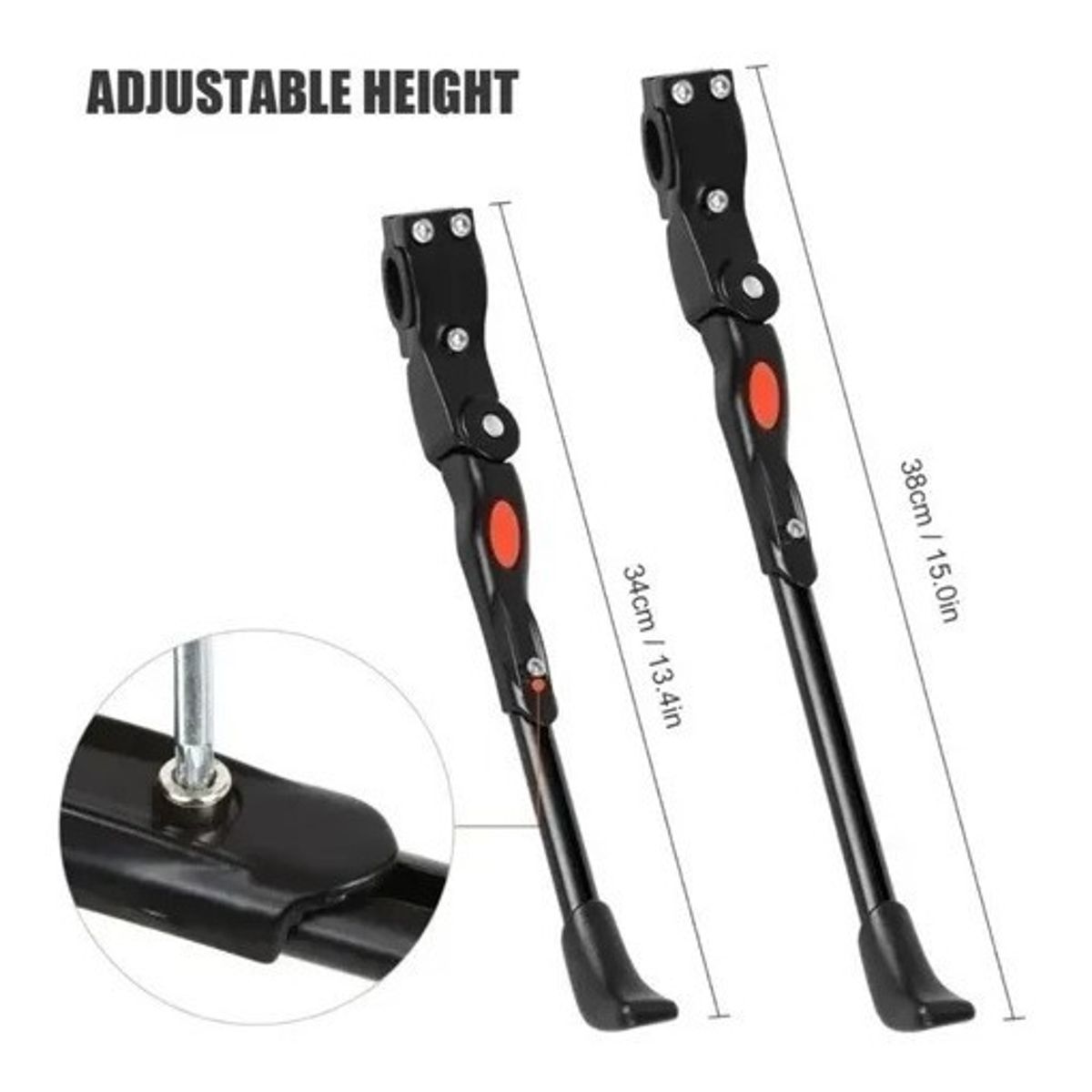 GENERICO - Paral Trasero Graduable Pata Bicicleta Aluminio Ajustable