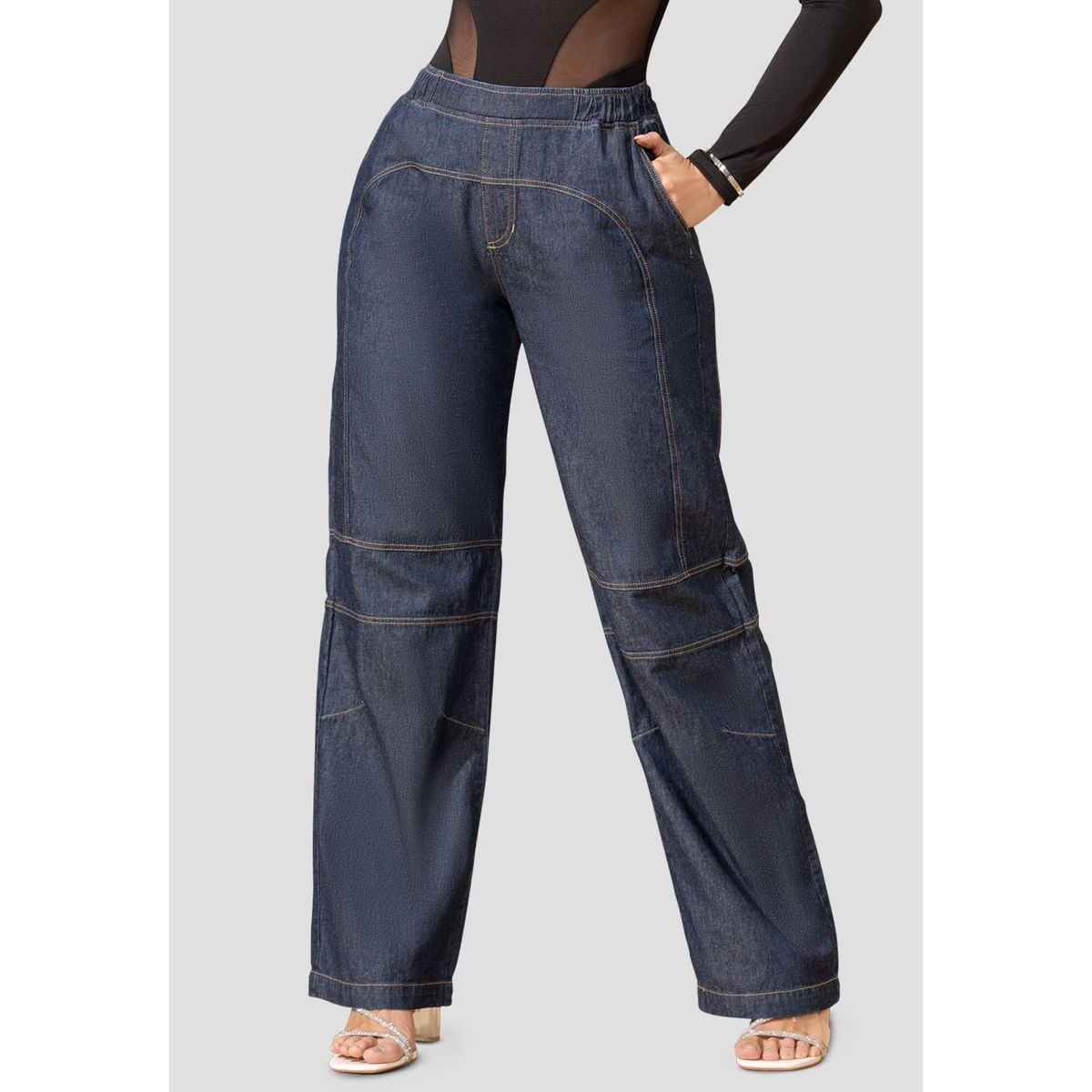 MARKETING PERSONAL - Pantalón Mujer Azul Oscuro Mp 103244