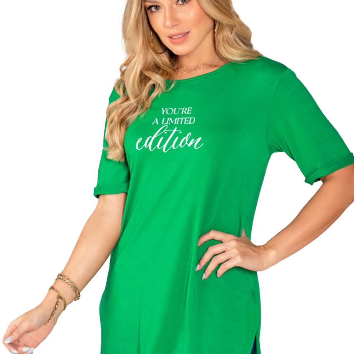 MARKETING PERSONAL - Blusón Mujer Verde Mp 5131