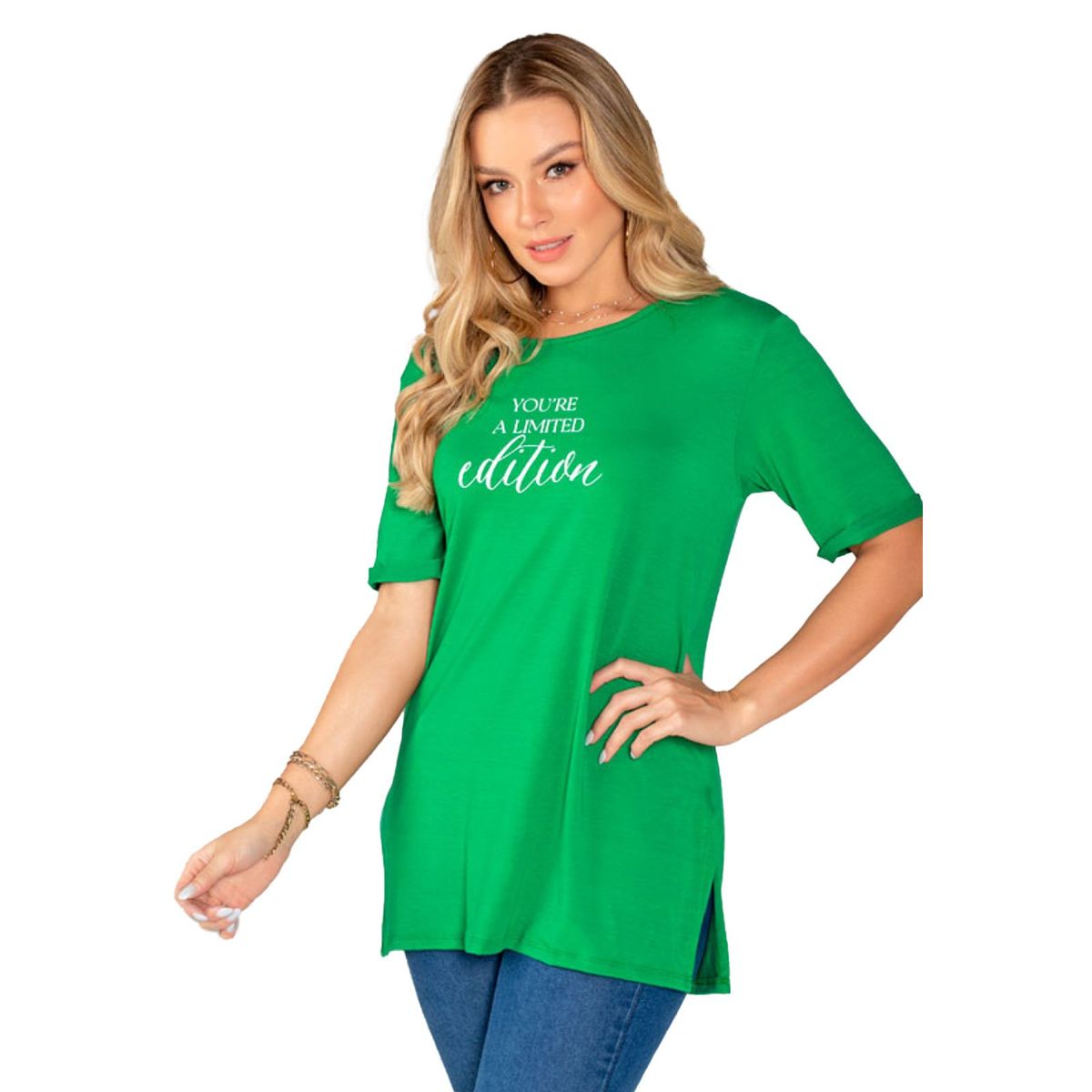 MARKETING PERSONAL - Blusón Mujer Verde Mp 5131