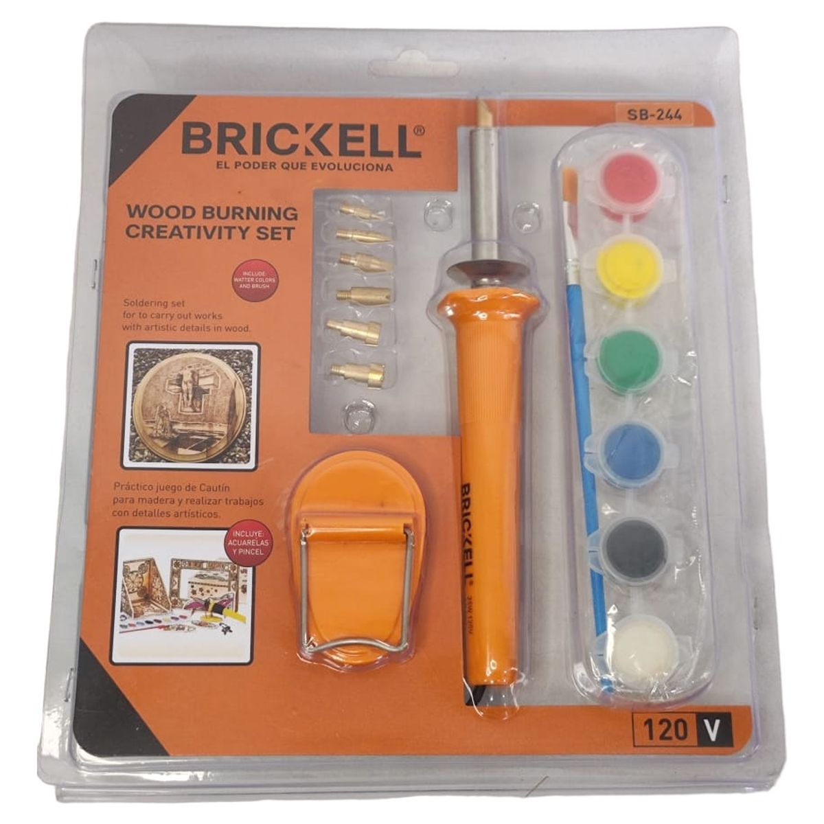 SECURITY - Pirograbador Pirógrafo Tipo Cautín De 30w Con Puntas Y Base