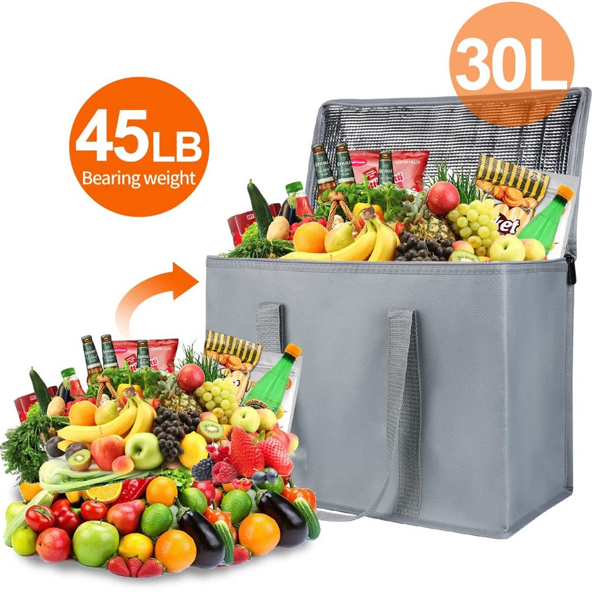 ONE PIXEL - Organizador De Comida Bolsa Para Alimentos Bebidas Ropa One Pixel