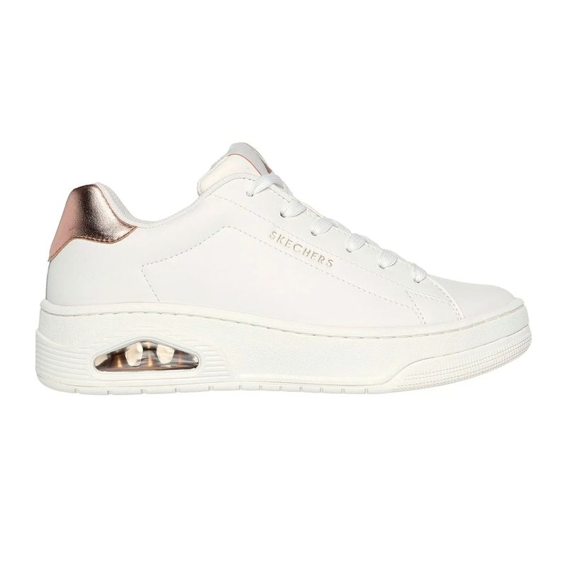 SKECHERS - TENIS SKECHERS BLANCO PARA MUJERSK UNO COURT COURTED WHITE