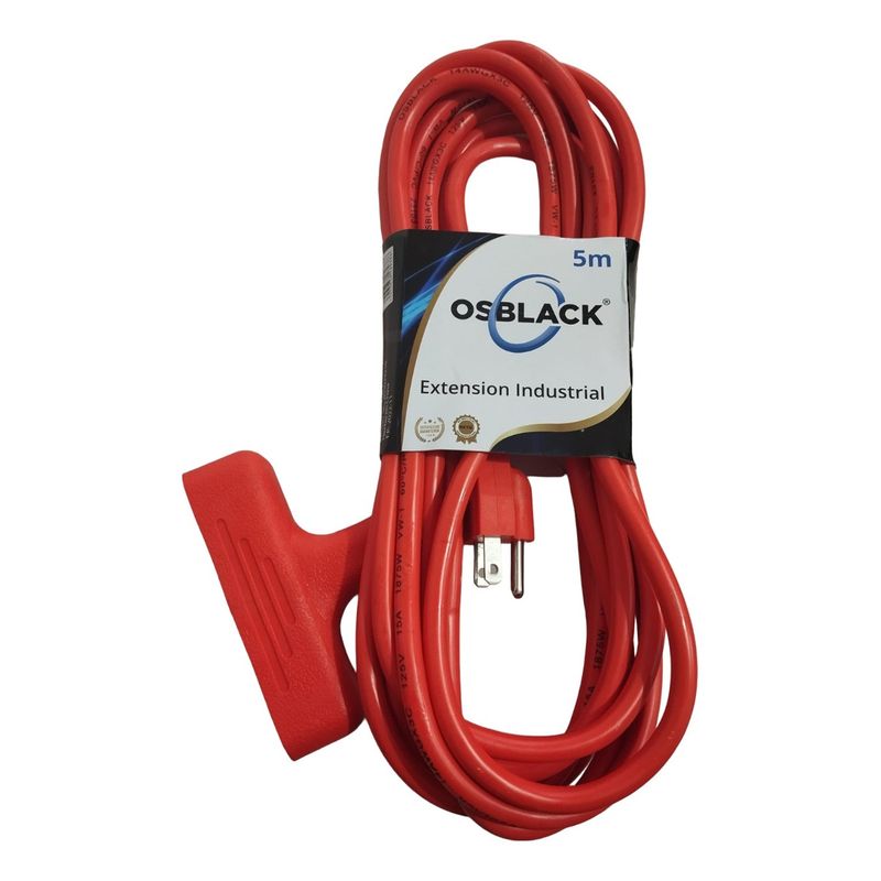 OSBLACK - Extensión Eléctrica Industrial Hogar Calibre 14awg X5 Metros
