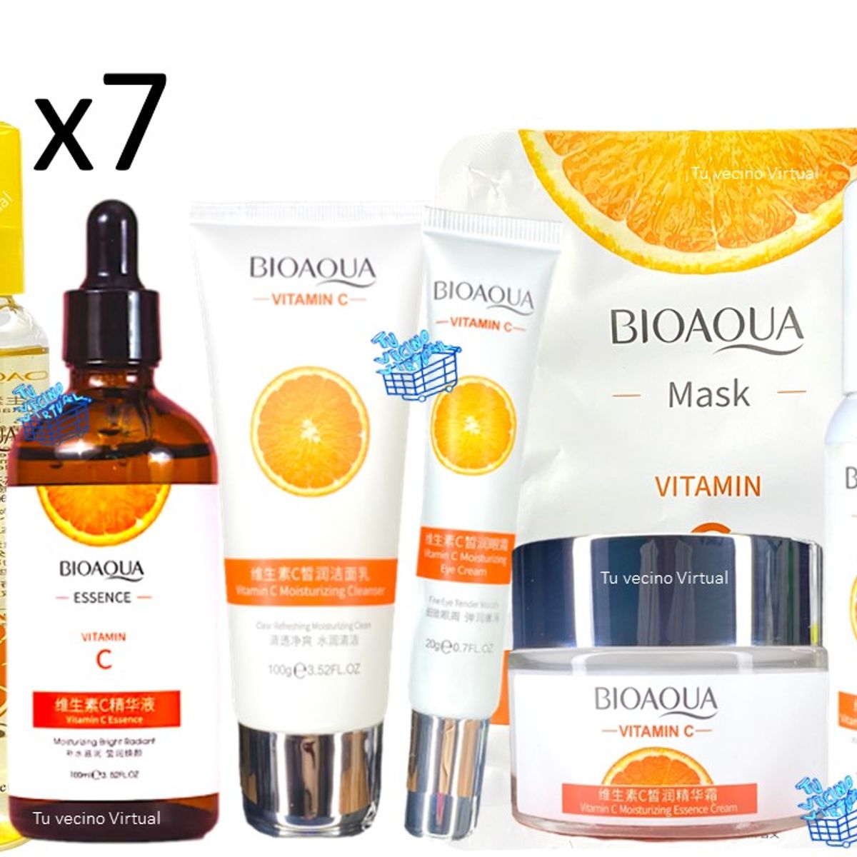BIOAQUA - Kit facial Vitamina C x 7 Bioaqua