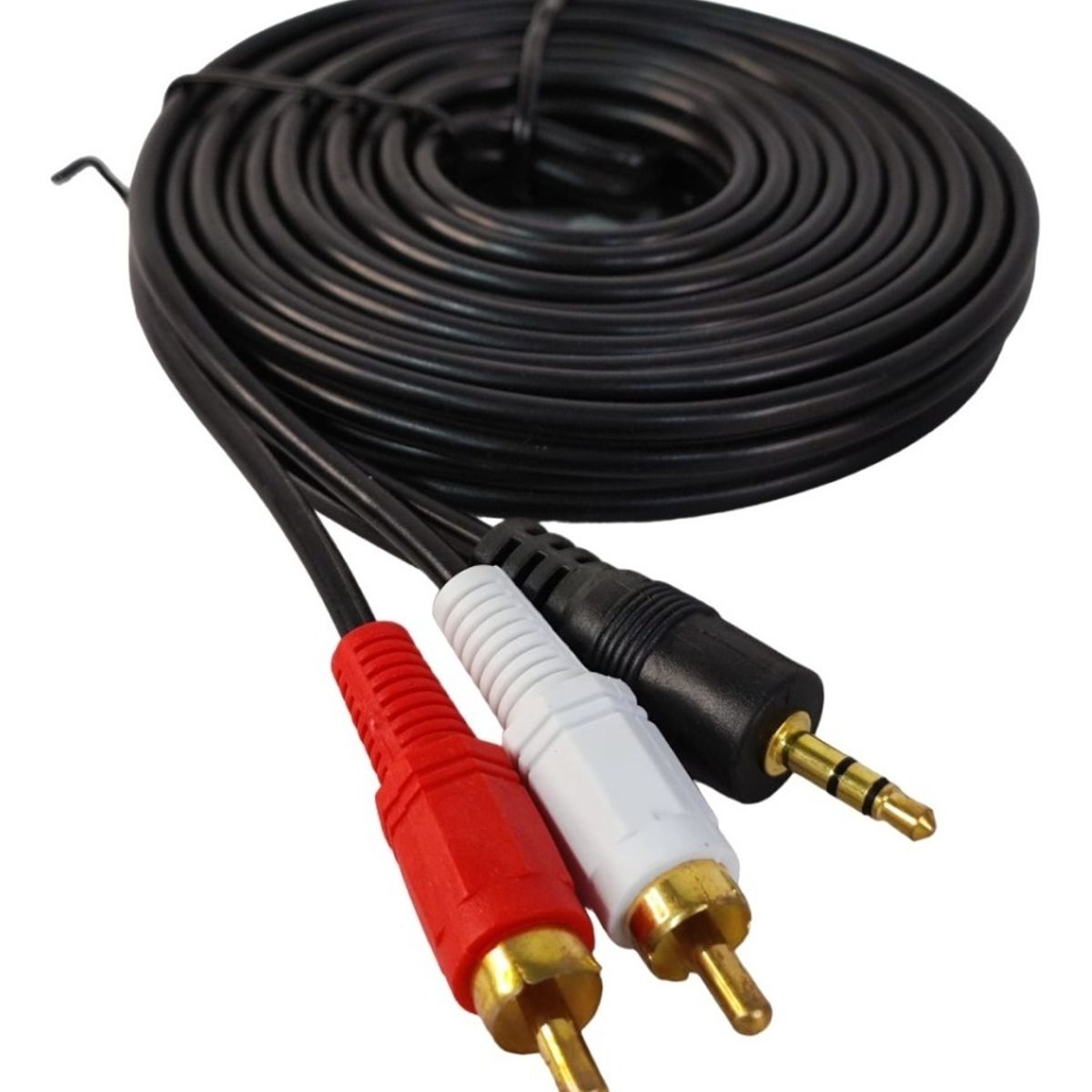 GENERICO - Cable Audio Auxiliar 2x1 Rca Plug 3,5mm Jack 3.5mm 5 Metros