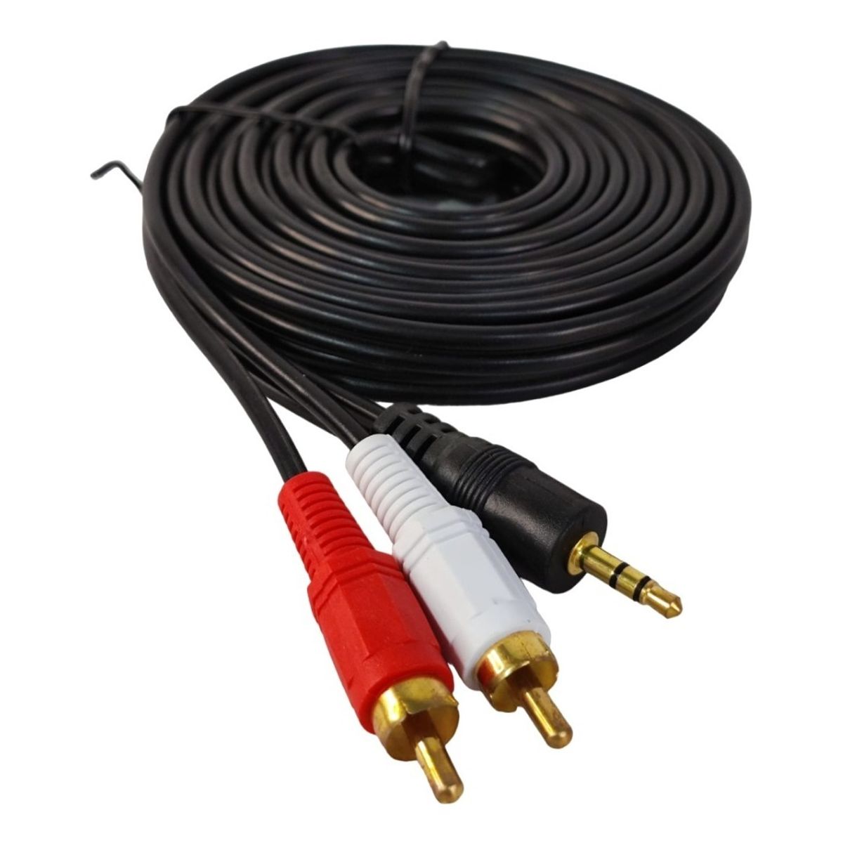 GENERICO - Cable Audio Auxiliar 2x1 Rca Plug 3,5mm Jack 3.5mm 5 Metros