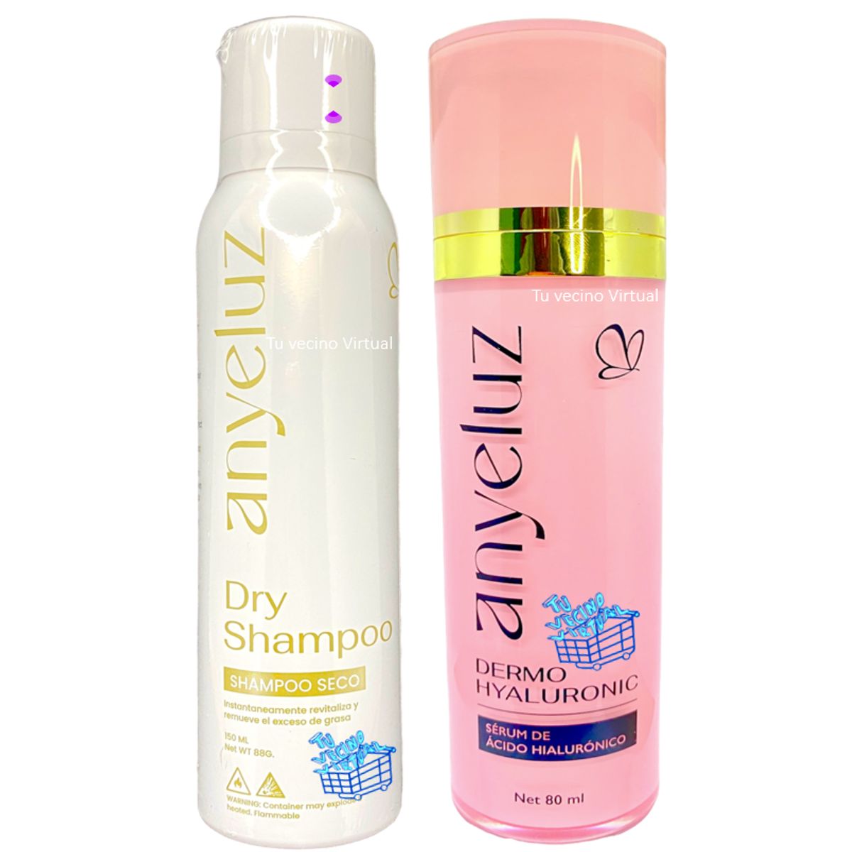 ANYELUZ - Shampoo seco + Serum Acido Hialuronico  - Anyeluz