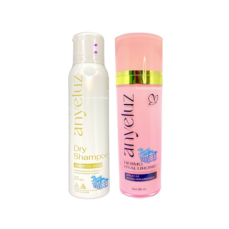 ANYELUZ - Shampoo seco + Serum Acido Hialuronico  - Anyeluz