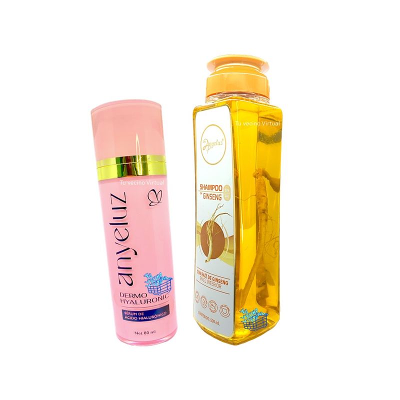 ANYELUZ - Shampoo ginseng y Acido Hialuronico  - Anyeluz