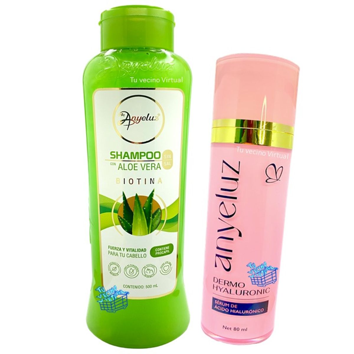 ANYELUZ - Shampoo aloe vera y Acido Hialuronico  Anyeluz
