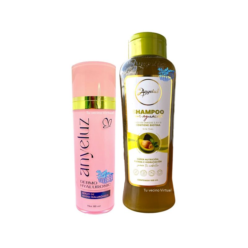 ANYELUZ - Shampoo aguacate y  Acido Hialuronico - Anyeluz