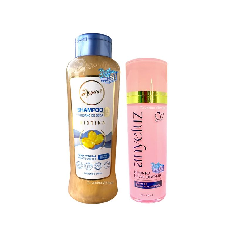 ANYELUZ - Shampoo gusano de seda y Acido Hialuronico  - Anyeluz