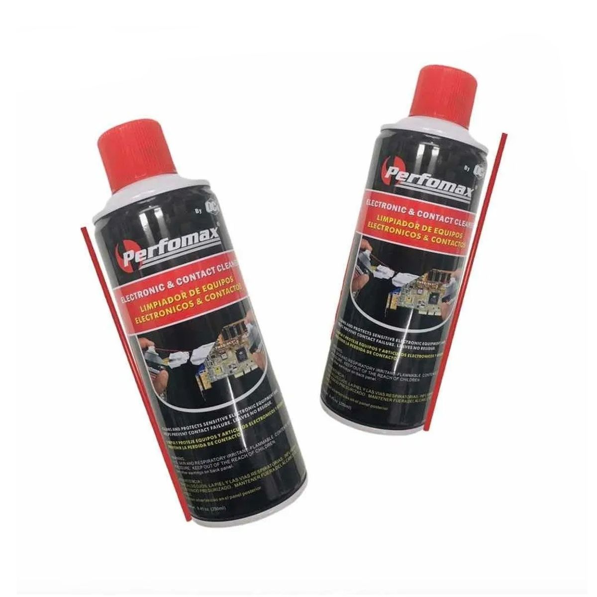 HI TRONIC - Limpia Contactos Perfomax 250ml + alcohol isopropilico 500ml